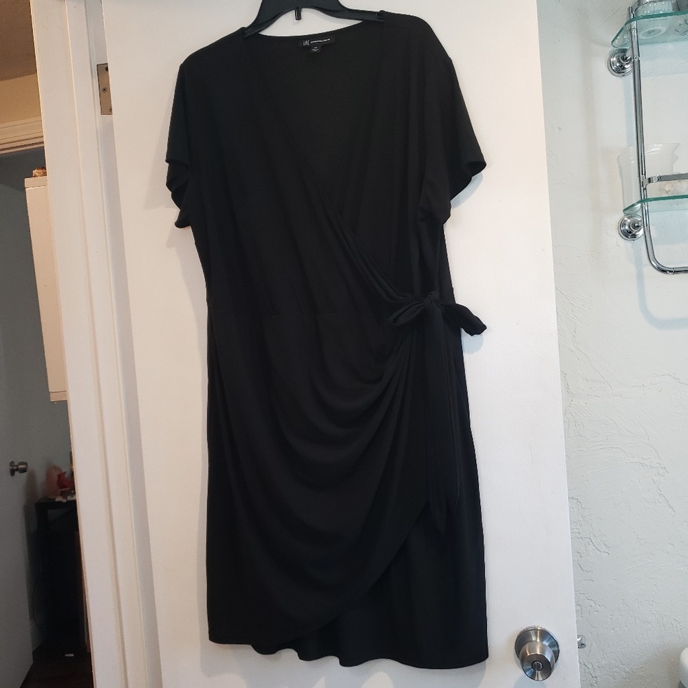 Black Dress by INC waist tie, size 2X